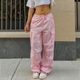 thumbnail image 2 of Pantalon Cargo Droit Attaché pour Femmes Grande Taille Jambe Grand Décontracté, 2 of 6