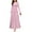 *A-Pink, variant on ClodeEU Women's Long Sleeve Loose Plain Maxi Dresses ,Casual Loose Slim Pleated Long Dresses B-Wine,Womens Plus XL