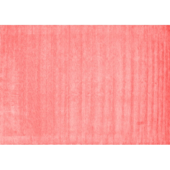 Ahgly Company Indoor Rectangle Solid Red Modern Area Rugs, 7' x 10'