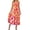 Multicolor, variant on Women's Printed Smocked Square Neck Tiered Sleeveless Midi Dress Polyester 100% fabric in colorful pattern chic