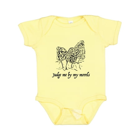 

Inktastic Judge Me by My Morels with Morel Mushrooms Gift Baby Boy or Baby Girl Bodysuit