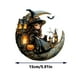 thumbnail image 2 of Witch With Crystal Pendant Acrylic Wall Hanging Home Decoration, 2 of 5