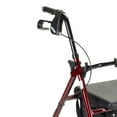 thumbnail image 4 of Drive Medical Rollator Rolling Walker with 6 inch Wheels, Folding Removable Backrest, and Padded Seat, Red, 4 of 7