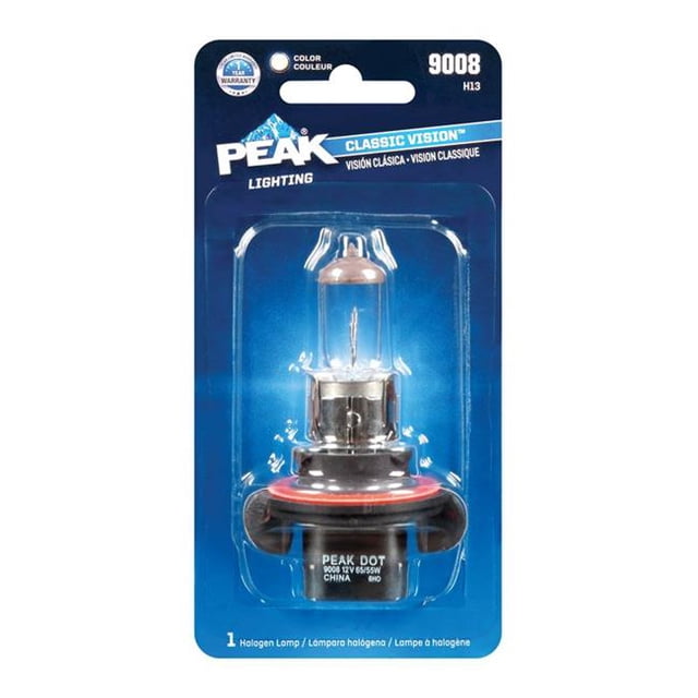 Peak 8020203 Classic Vision 12.8 V Halogen T5 Automotive Bulb - 9008 H13