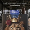 thumbnail image 3 of Bathroom Scale, Highly Accurate Digital Body Scale,Precisely Measures Weight up to 400 lbs-Regal Lion With Golden Crown And Red Rose, 3 of 4