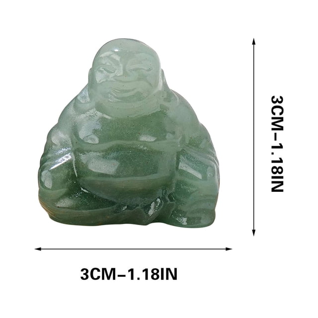 WRKEKC Liquidation Figurines Bouddha Feng Shui Sculptées en Cristal Rire Heureux Richesse