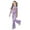 Purple, variant on Gunia Girls Summer Outfits Casual Fashion Outfit With Bow Short Sleeve Top Long Pants Playwear Daily Wear Toddler Kids 2 Piece Leisure Clothes Set Cute Outfits For Girls 7-13 Years