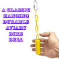thumbnail image 3 of 3001 Small Yellow Chime Pipe Ringer M&M Bird Toys Bright Yellow Colored Aviary Bell, 3 of 7
