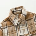 thumbnail image 5 of Elabch Toddler Kids Boys Girls Plaid Flannel Shirt Jacket Long Sleeve Lapel Button Down Pocketed Shirts Regular Fit Casual Fall Winter Coat, Sizes 2-8Y, 5 of 9
