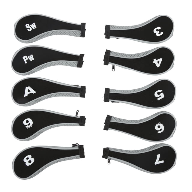 Cubierta De Cabeza De Palo De Golf, Cubierta De Palo De Golf Lavable Cremallera De Neopreno Para Planchas Para Amantes Del Golf