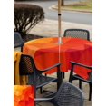 thumbnail image 6 of Square Outdoor Tablecloth with Umbrella Hole Red Orange Outside Table Cloth Waterproof Patio Table Cover Modern Abstract Ombre Geometric Aesthetic Zipper Tablecloths for Picnic Camping 54x54 Inch, 6 of 8
