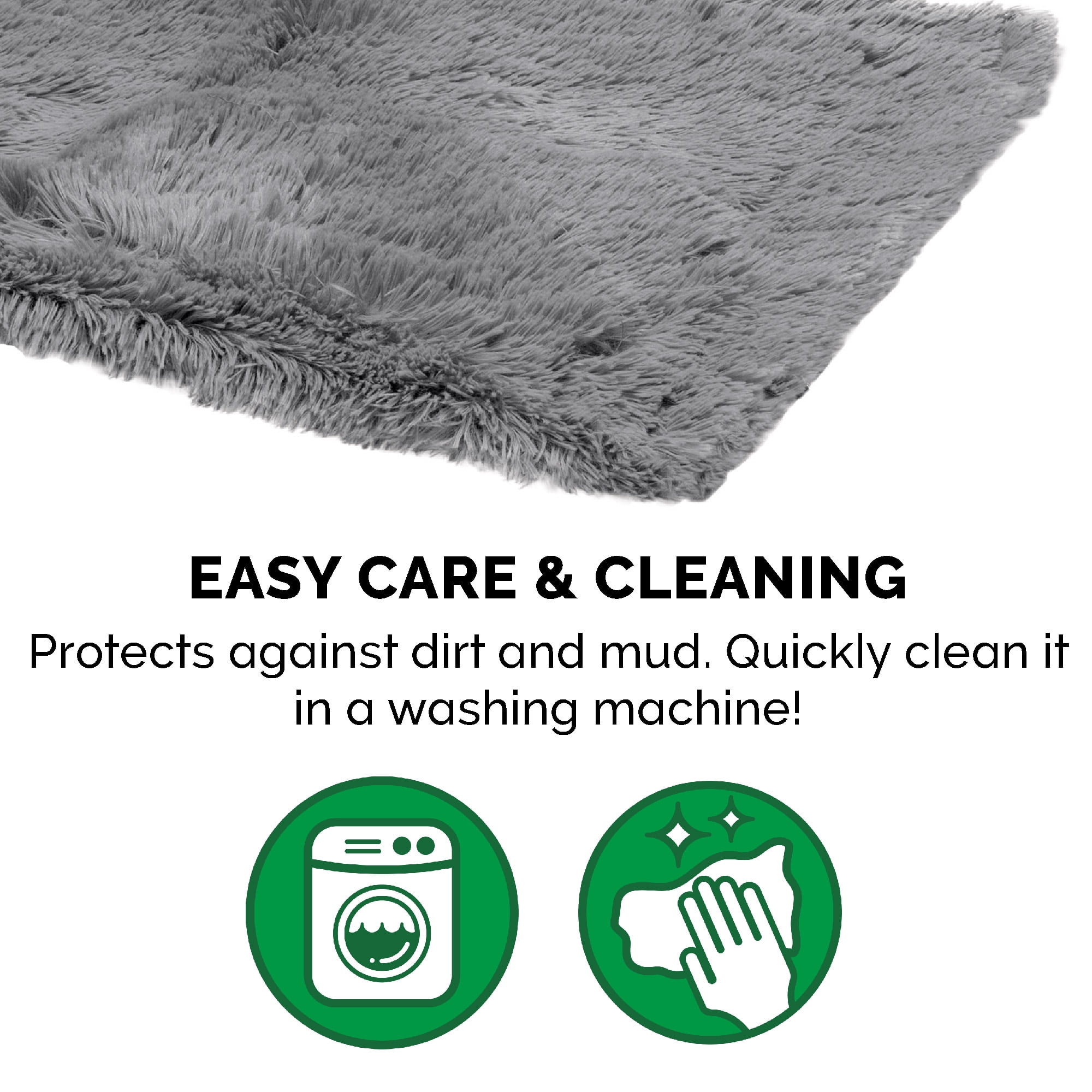 FurHaven Pet Products Long Faux Fur & Velvet Water-Repellent Pet Blanket for Dogs & Cats - Gray, Large