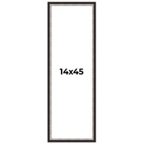 14x45 Frame Silver Real Wood Picture Frame Width 1.25 Inches | Interior Frame Depth 0.75 Inches |