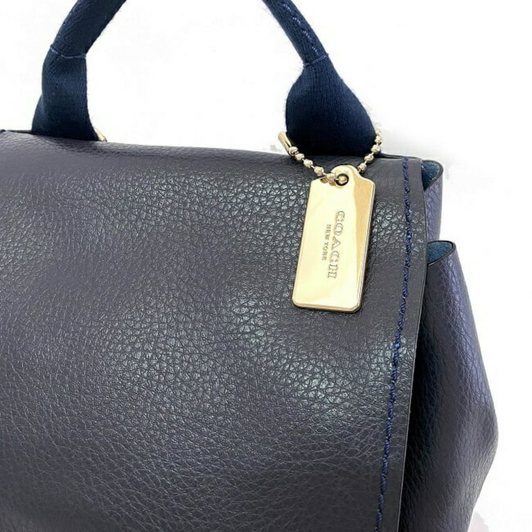 Pre Owned Coach Backpack Navy Derby F59819 Leather COACH Rucksack