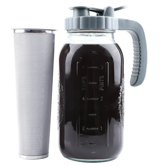 Cafetera Cold Brew MBSRITY, tarro Mason de 1,9 L con infusor