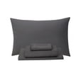 thumbnail image 6 of Mainstays 7-Piece Reversible Bed-in-a-Bag Comforter Set with Sheets, Black, King, 6 of 9