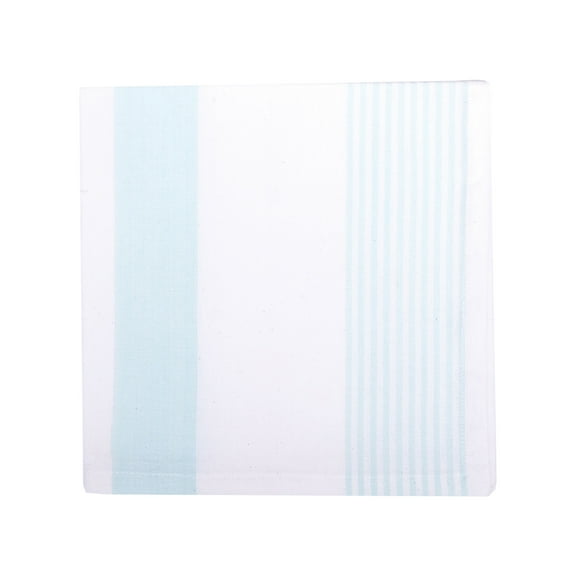 C&F Home Classic Stripe Woven Fountain Blue & White Stripe Woven Cotton Machine Washable Single Napkin 18X18 Napkin Fountain Blue