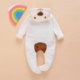 thumbnail image 3 of Esaierr Newborn Baby Jumpsuit Hoodie Newborn Jumpsuits，Infant Zipper Hooded Romper Warm Onesie Outwear, 3 of 4