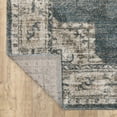 thumbnail image 5 of 2' X 8' Blue And Beige Oriental Power Loom Stain Resistant Runner Rug, 5 of 8