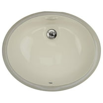 UM-17x14-B-K 17-Inch by 14-Inch Oval Ceramic Undermount Vanity Sink, Bisque
