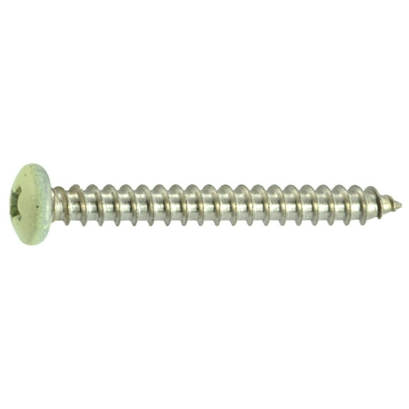 #8 x 1-1/2" Beige 18-8 Stainless Phillips Pan Sheet Metal Screws (20 pcs.)