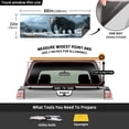 thumbnail image 3 of Pickup Car Window Stickers Decal Rear Window Decals for Trucks One Way Visual Waterproof Truck Back Window Tint Decal Graphic Perforated Vinyl Truck Stickers 66X 22inch Elephant Herd In Winter, 3 of 6