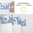 thumbnail image 2 of No Hook Shower Curtains with Snap-in Liner Set, Blue Daisy Waterproof Hotel Style Bathroom Shower Curtain, Spring Floral Elegant Pastoral Botanical Breathable Mesh Top Window Bath Curtains 66''x72'', 2 of 9