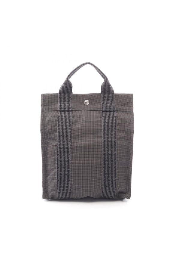 Pre-Owned Hermes Herline Ad PM Backpack/Handbag, Nylon Canvas, Women's, Gray