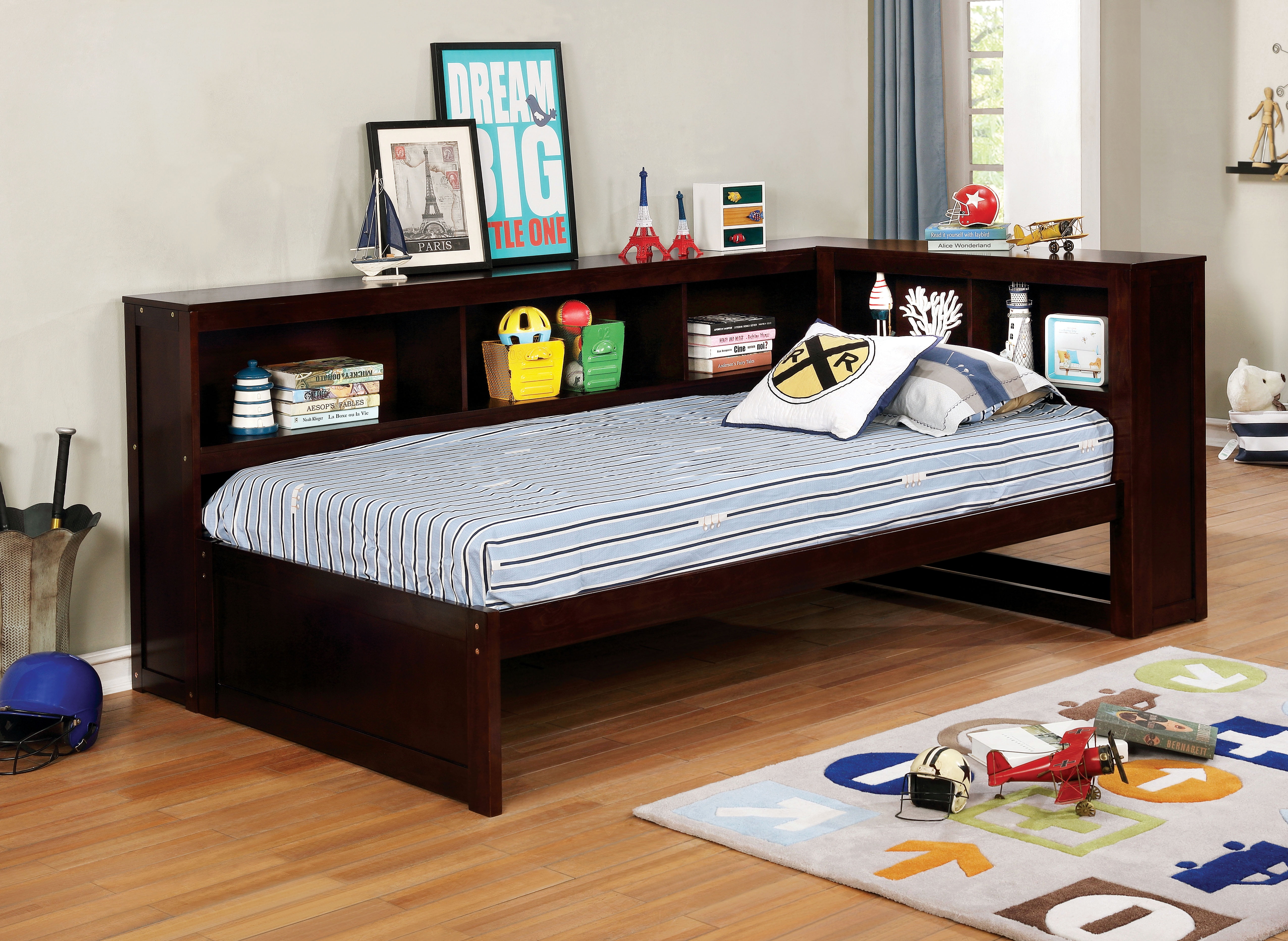 Furniture of America Madeira Wood Bookcase Daybed, Full, Espresso