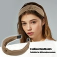 thumbnail image 2 of Unique Bargains Satin Knotted Headband Hairband for Women 1.2 Inch Wide Light Brown, 2 of 7
