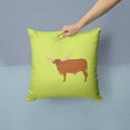 thumbnail image 2 of Ankole-Watusu Cow Green Fabric Decorative Pillow, 2 of 4