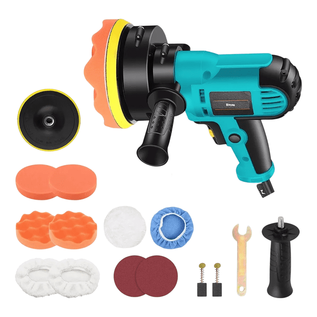 Pulidora Eléctrica Blossom Para Coche 700w 110v Juego De 14 Piezas Azul