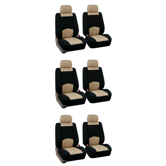 Set of 3 Seat Covers for Trucks Cars Rear Detachable