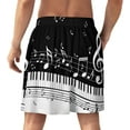 thumbnail image 2 of NICKSUN Shorts de Pyjama Amusants pour Hommes, Bas de Pyjama Doux avec Poches, Notes de Musique, L, 2 of 6