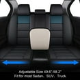 thumbnail image 3 of Car Seat Covers for Benz EQS 450+ 5 Seats, Premium Pu Leather Auto Cushion Protector with Pillow, Front Rear Full Set for R320 350 500 550 Black&Blue, 3 of 15