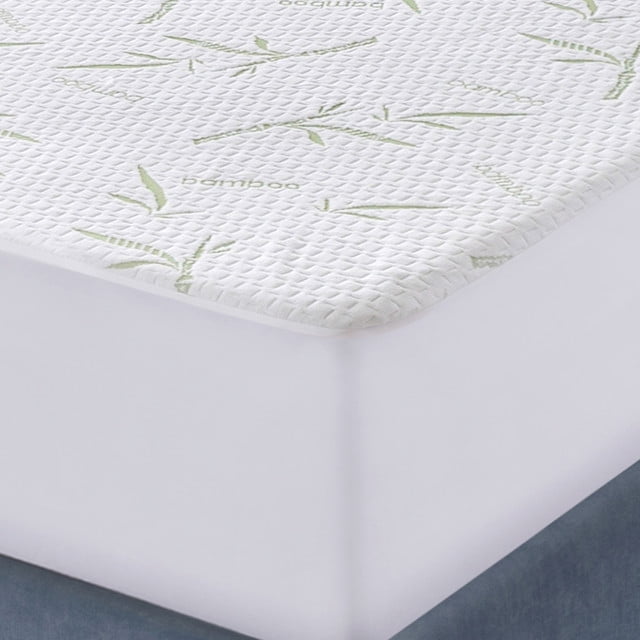 Bamboo Mattress Protector Waterproof Cooling Matress Quiet Cover Soft Quilted 