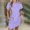 Purple, variant on asdoklhq Spring Dresses for Women 2026 Women's Fashion Casual Solid Color Pocket Short Sleeve Round-Neck Dress Blue XL