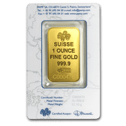 1 oz Pamp Suisse Gold Bar New Design In Assay .9999 Fine