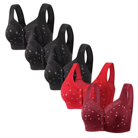 Lisbinx Bras for Women Full Coverage 5pc Woman s Comfortable Lace Breathable Bra Underwear No Rims Seasonal Discounts