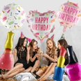 thumbnail image 3 of Hoppin Gee 6Pcs Pink Girls Makeup Theme Lipstick Aluminum Balloons, Pink Birthday Decorations, 3 of 7