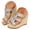 Silver, variant on Women's Espadrilles Wedge Sandals Platform High Wedges Heel Slides Boho Arch Support Beach Shoes for Ladies Vacation Size 7 Gold