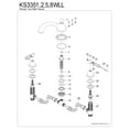 thumbnail image 3 of Kingston Brass KS3358WLL Wilshire Two-Handle Deck Mount Roman Tub Faucet, Brushed Nickel, 3 of 4