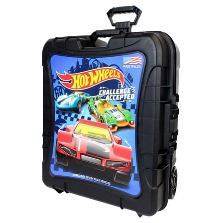 Hot Wheels 110 Vehicle Playsets Plastic Carrying Case in Black, for Child Ages 3 