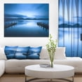 thumbnail image 1 of Design Art - Dark Blue Sea and Piers, 1 of 4