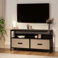 thumbnail image 5 of Dresser TV Stand, Entertainment Center with Storage, 50 Inch TV Stand for Bedroom Small TV Stand Dresser with Drawers and Shelves, TV & Media Console Table Furniture for Living Room, Black, 5 of 7