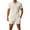 Khaki, variant on Ohufall Men's 2 Piece Outfits Fashion Solid Short Sleeve Beach Shirts with Drawstring Shorts Summer Two Piece Button Down Lapel Shirt Short Sets