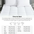thumbnail image 3 of Skylinewears Mattress Topper Extra Thick Pad Cover Quilted Plush Pillow Top Quilt Fitted Protector With Deep Elastic Pocket And Soft Bed Toppers White Twin, 3 of 8