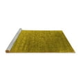 thumbnail image 2 of Ahgly Company Machine Washable Indoor Square Oriental Yellow Industrial Area Rugs, 7' Square, 2 of 4
