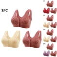 thumbnail image 6 of 3PC Front Fastening Bras for The Elderly Women Plus Size Non Wired Comfortable Push Up Everyday Sports Bras Wireless Full Cup Bralettes M-7XL, 6 of 7