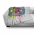 thumbnail image 2 of Groovy Soft Flannel Fleece Throw Blanket, Hippie Van Dripping Rainbow Paint Old Days Pop Culture Vacation Transport, Cozy Plush for Indoor and Outdoor Use, 70" x 90", Grey Multicolor, by Ambesonne, 2 of 5